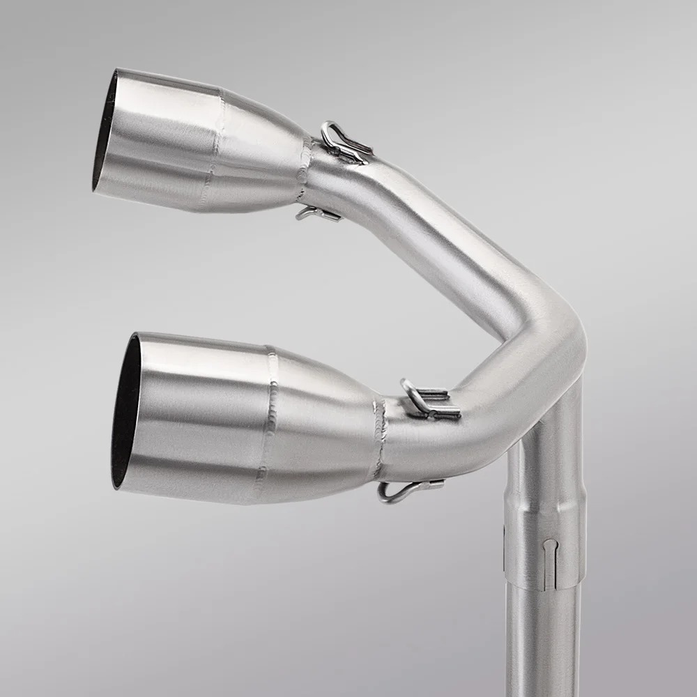 For MSX125 MSX 125 2012-2020 Motorcycle Exhaust Systems Front Middle Link Pipe Modify Double Hole Escape Connect Muffler